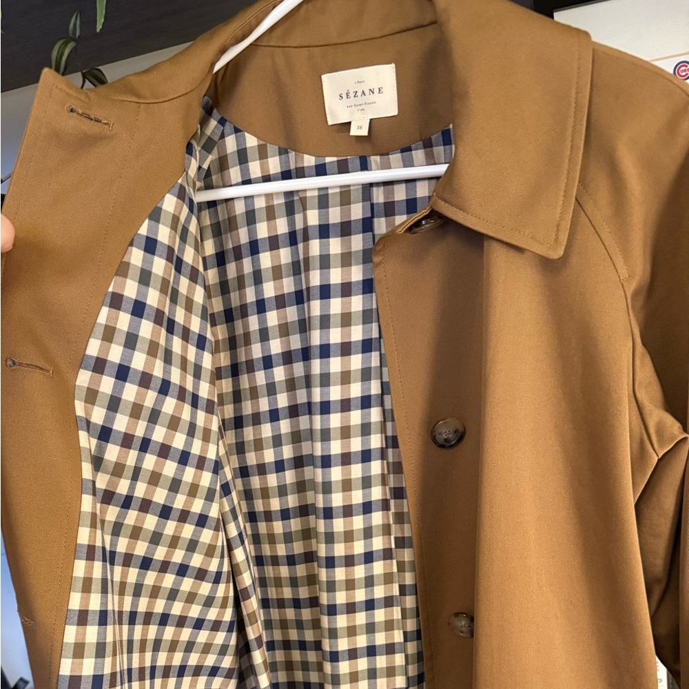 Sezane Clyde Trench Coat in Camel - Picture 9 of 10